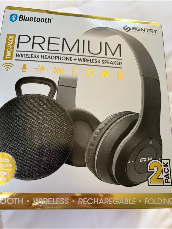 sentry Other - Premium Bluetooth Headphones & Speaker - Black New in Box, Sealed